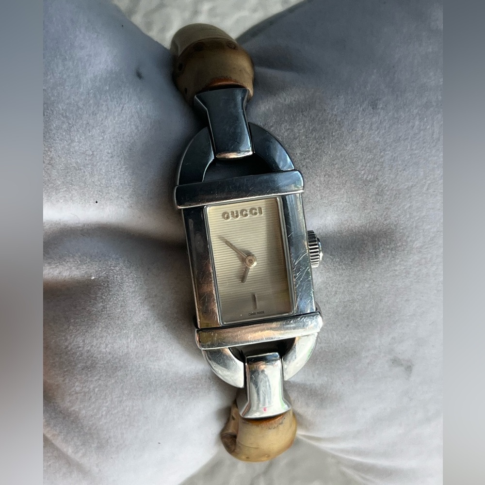 Gucci Silver and Tan Women's Watch